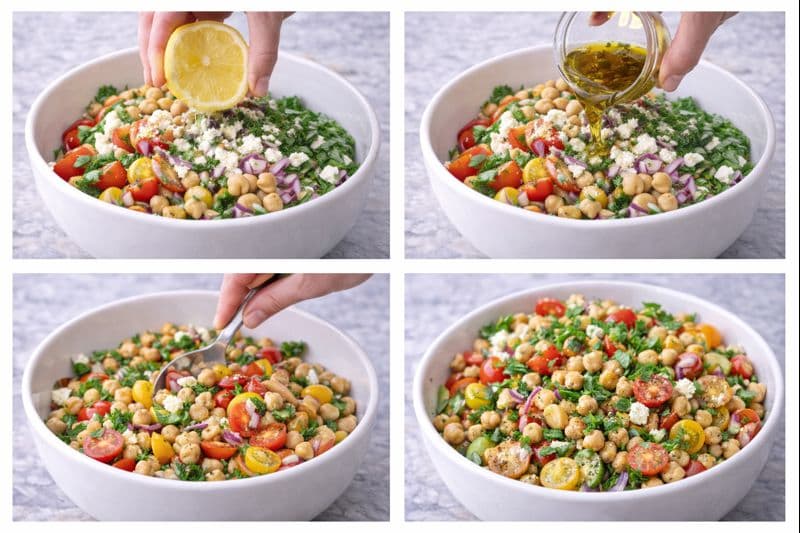 Ina Garten Chickpea Salad prepration