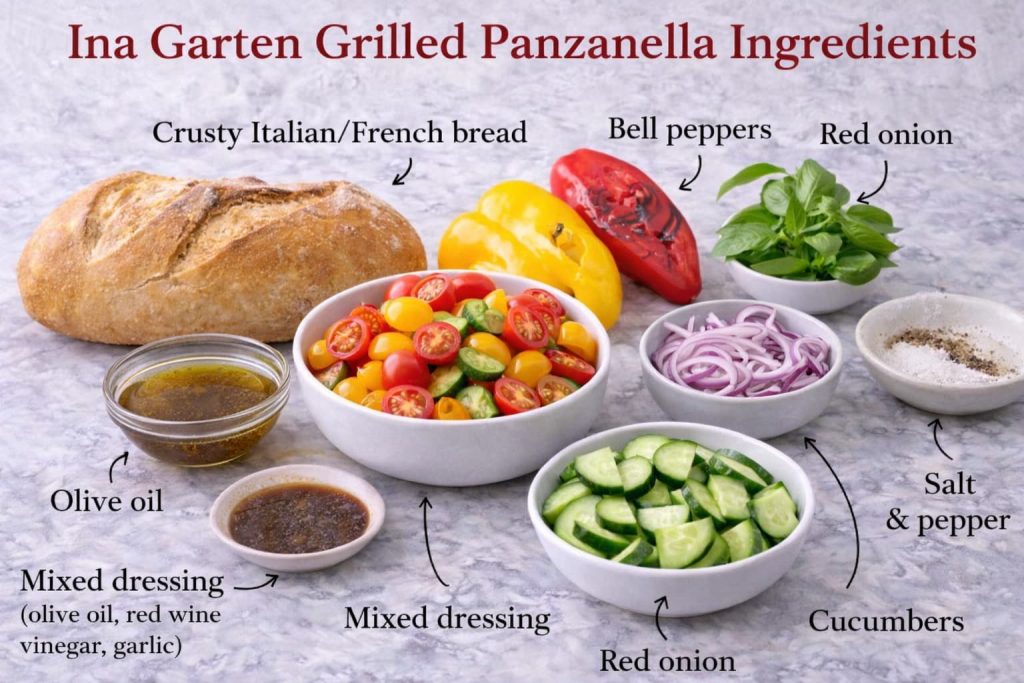 Ina Garten Grilled Panzanella ingredients