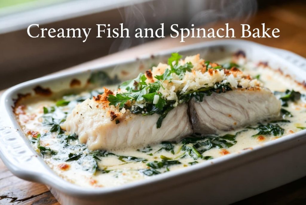 Creamy Fish and Spinach Bake