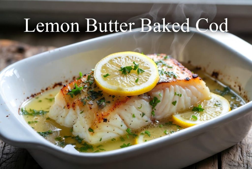 Lemon Butter Baked Cod