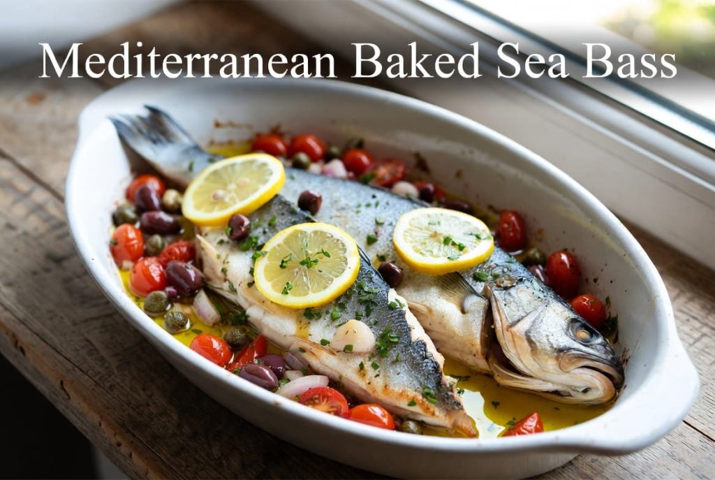 Mediterranean Baked Sea Bass