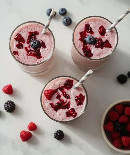 Ina Garten Berries & Jam Milkshakes
