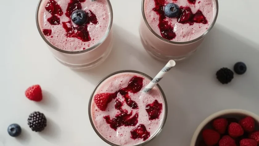 Ina Garten Berries & Jam Milkshakes