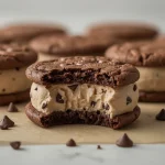 Ina Garten Coffee Chocolate Chip Ice Cream Sandwiches - recipe card