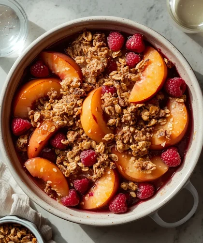 Ina Garten Peach Raspberry Crisp