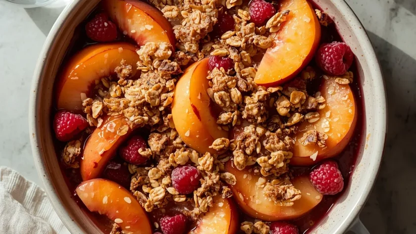 Ina Garten Peach Raspberry Crisp
