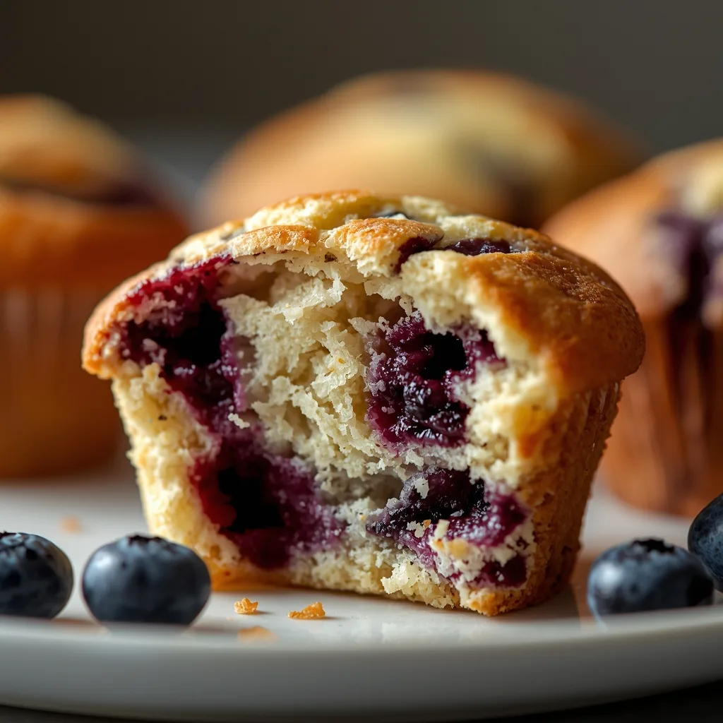 Ina Garten Sour Cream Blueberry Muffins - recipe card